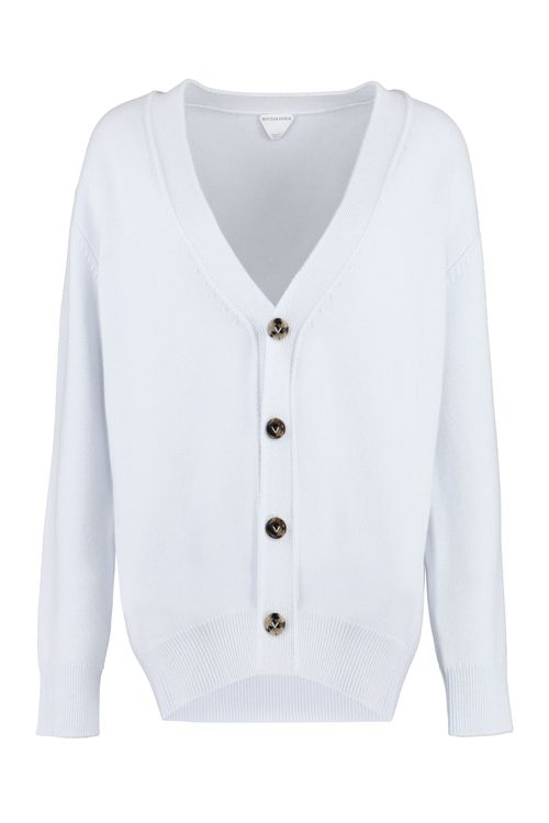 Cashmere Cardigan with Contrasting Elbow Patches