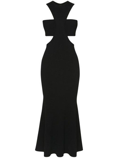 Black Cut-out knitted dress