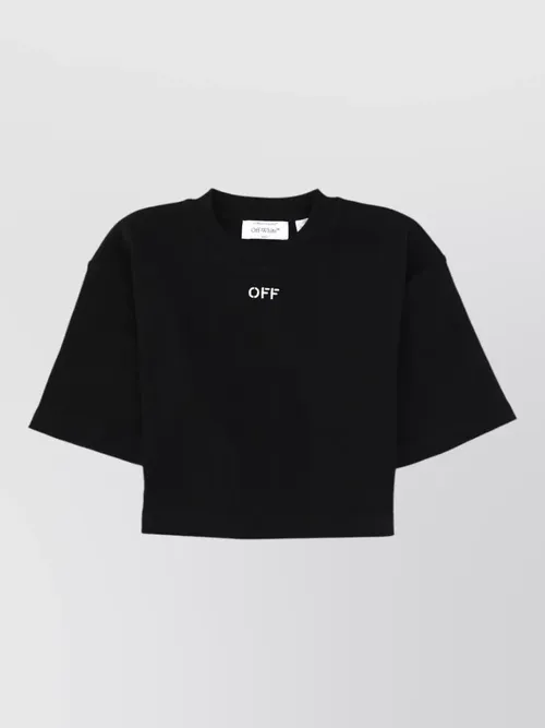 Off-White - cropped logo t-shirt short sleeve top