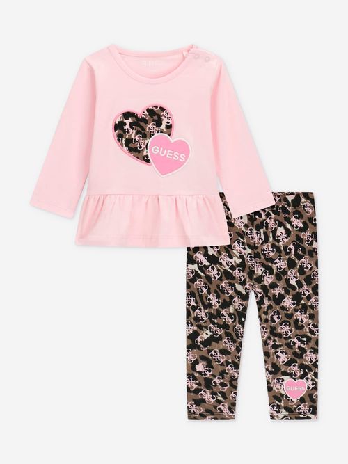 Baby Girls LS T-Shirt and Leggings Set in Pink 18 months By Childsplay Clothing
