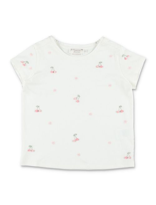 Charming Velvet Cherry T-Shirt for Girls