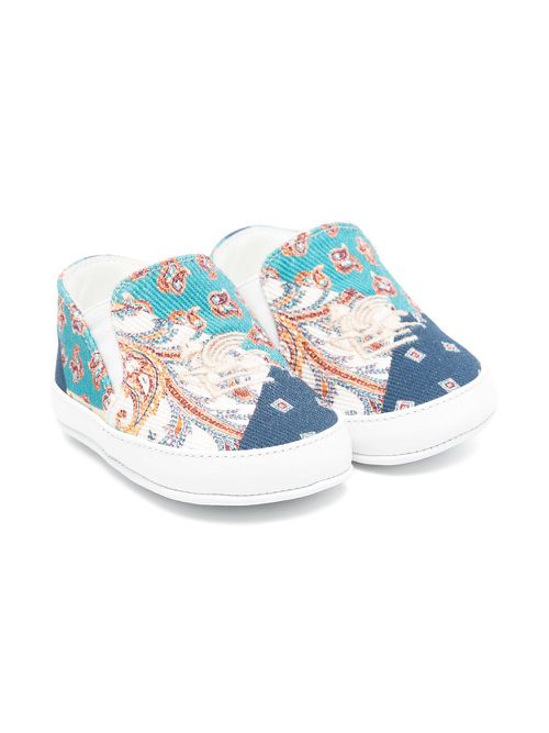 Pegaso-embroidered trainers - Blue