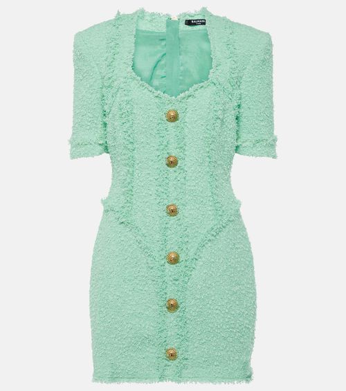 Embellished tweed minidress