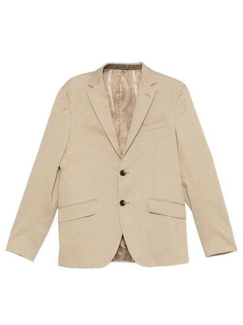 Roma Single-Breasted Cotton Blazer