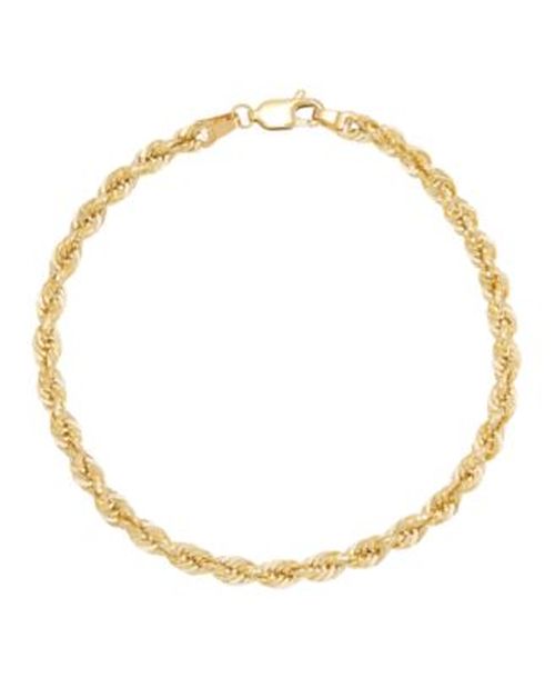 Macys Hollow Rope Chain Bracelet In 14k Yellow Gold