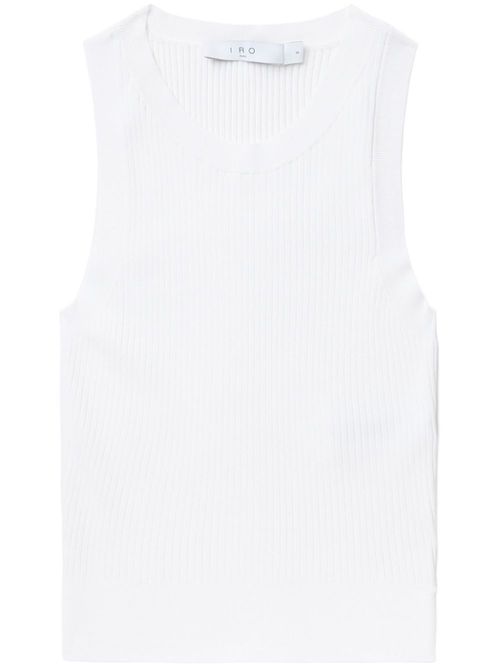 Thana ribbed tank top - White