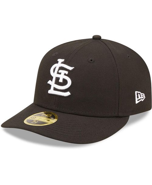 Men's St. Louis Cardinals Black, White Low Profile 59FIFTY Fitted Hat - Black