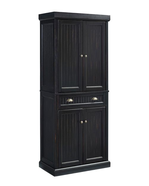 Seaside 71in Black Kitchen Pantry