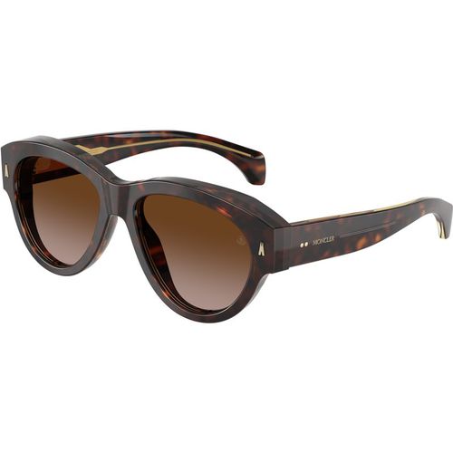 Moncler Unisex Moncler ME6016U CHICANE 300213 Gafas de sol Acetato Tortuga Marrón Piloto Normal Matizado