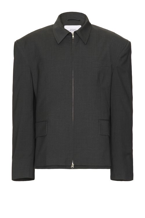 Bianca Saunders Pencil Jacket in Raven - Grey.  XL/1X also in