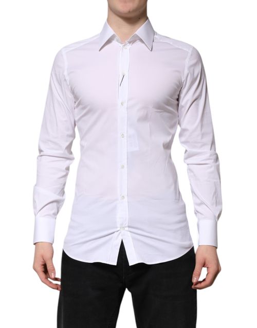 Cotton Nylon Elastane Shirt — White