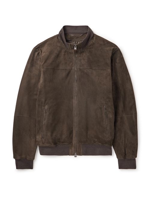 Suede Bomber Jacket