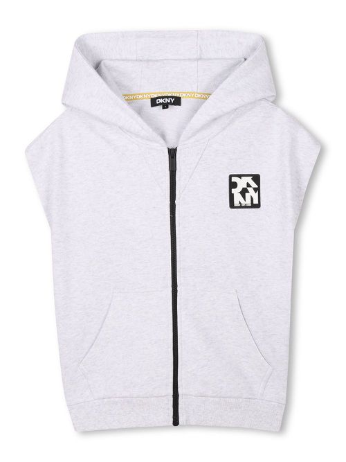 Sleeveless zip-up hoodie - Grey