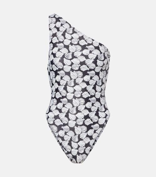 Printed one-shoulder swimsuit