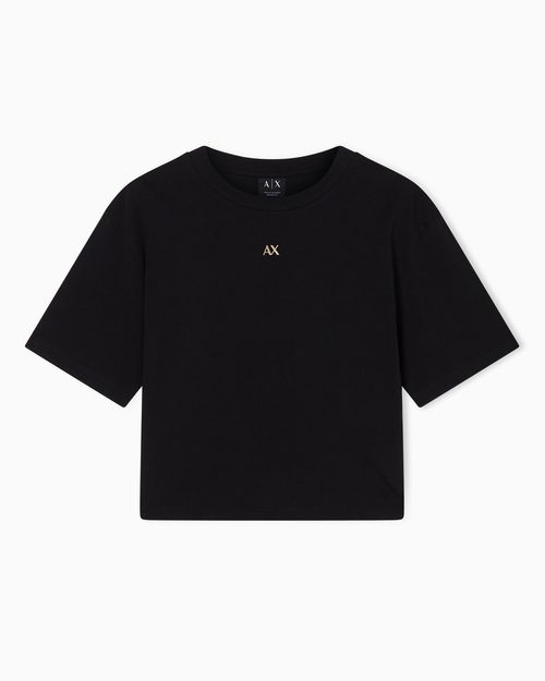 Cropped Cotton Jersey T-Shirt