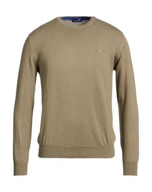 Man Sweater Military green Size S Cotton