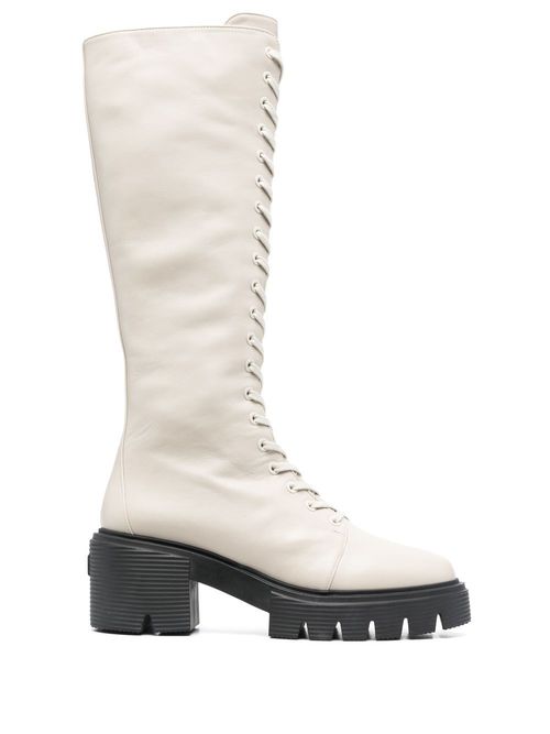 Lace-up chunky boots - Neutrals