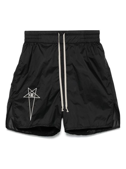 Logo-embroidered bermuda shorts - Black