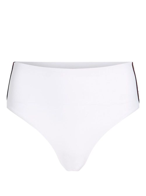 Logo-print bikini bottom - White