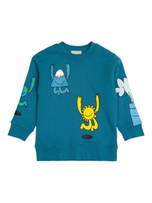 Graphic-print sweatshirt - Blue
