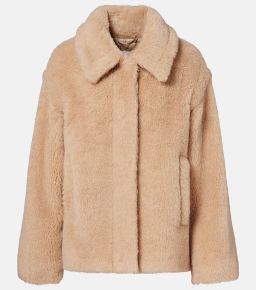Tritone cropped teddy jacket