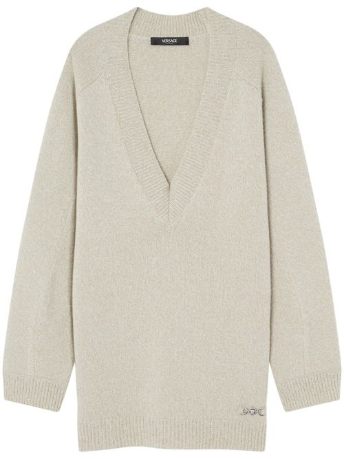 V-neck jumper - Neutrals