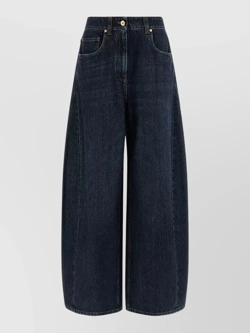 Brunello Cucinelli - high waist wide leg barrel jean
