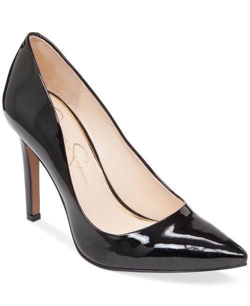 Women's Cassani Pointed-Toe Pumps, Created for Macy's - Black Patent
