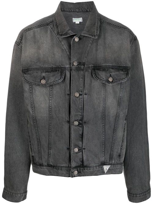 Logo-patch denim jacket - Black