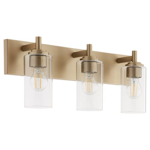 Fallstaff 3-Light Bathroom Vanity Light in Aged Bra