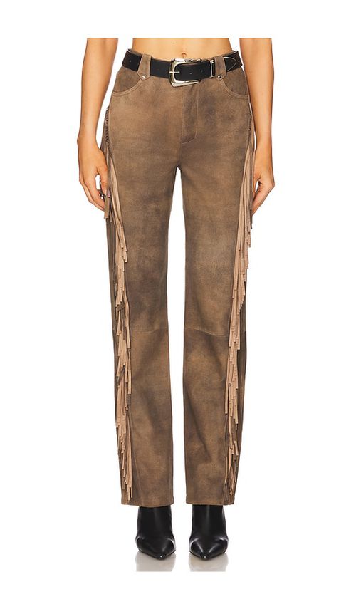LAMARQUE x REVOLVE Wendy Suede Pant in Brown.  29. Also in