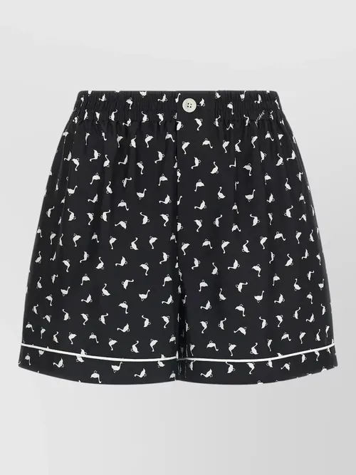Moschino - oche shorts button piping back pocket