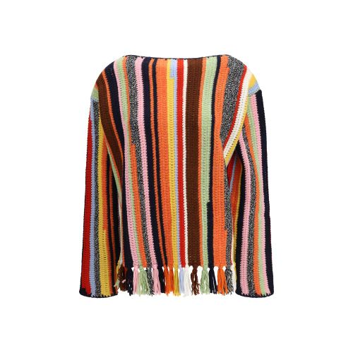 Wool-Cashmere Striped Sweater — Multicolor