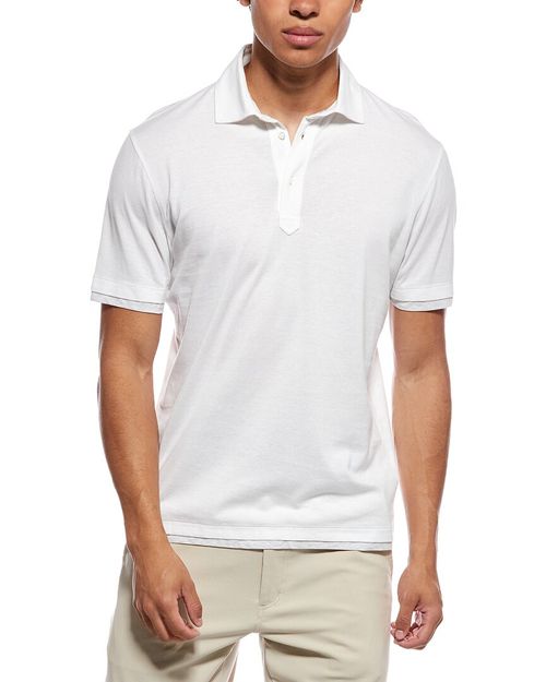 Linen-Blend Polo Shirt