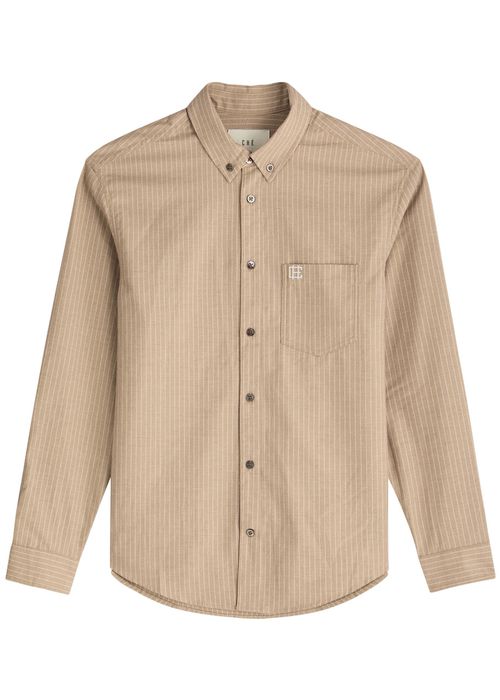 Oxford Striped Cotton-blend Shirt