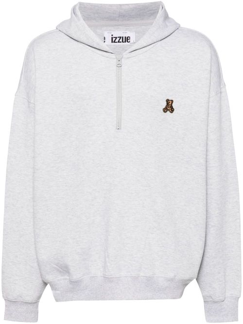 Teddy bear-appliqué sweatshirt - Grey