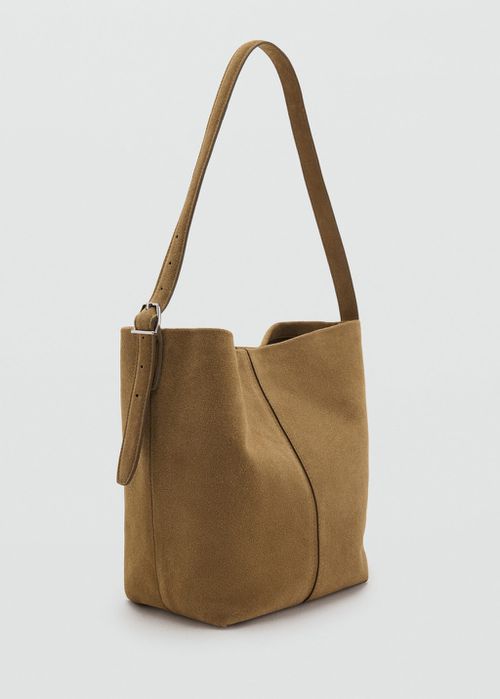Leather bucket bag tobacco brown - Woman - One size - 