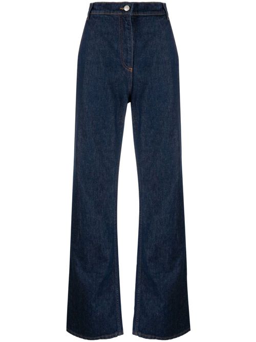 High-rise wide-leg jeans - Blue