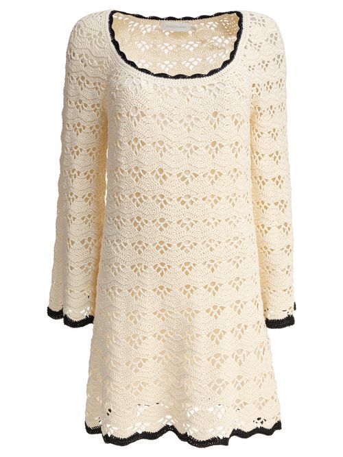Rhiannon Crochet Dress Dresses Beige
