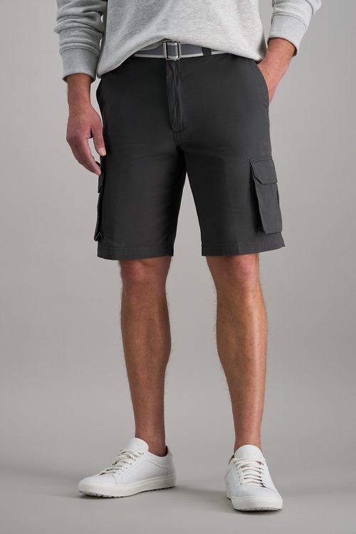 Haggar Stretch Cargo Short with Tech Pocket in Graphite