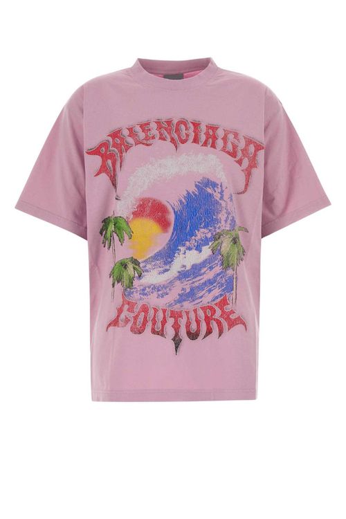 Pink Graphic Crew Neck T-Shirt
