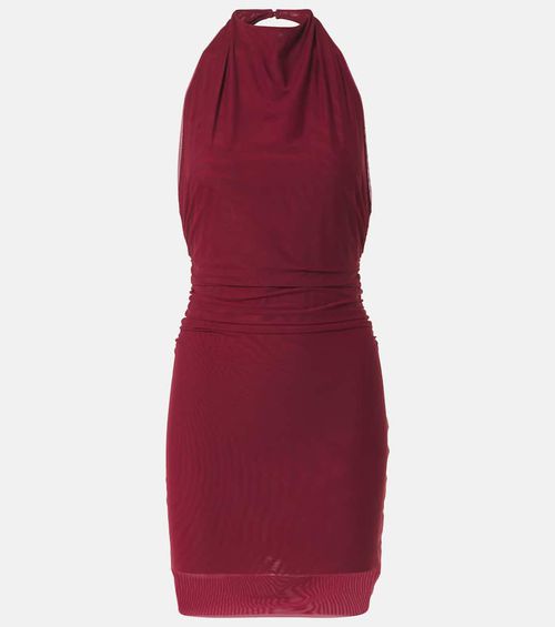 Toni halterneck mesh minidress