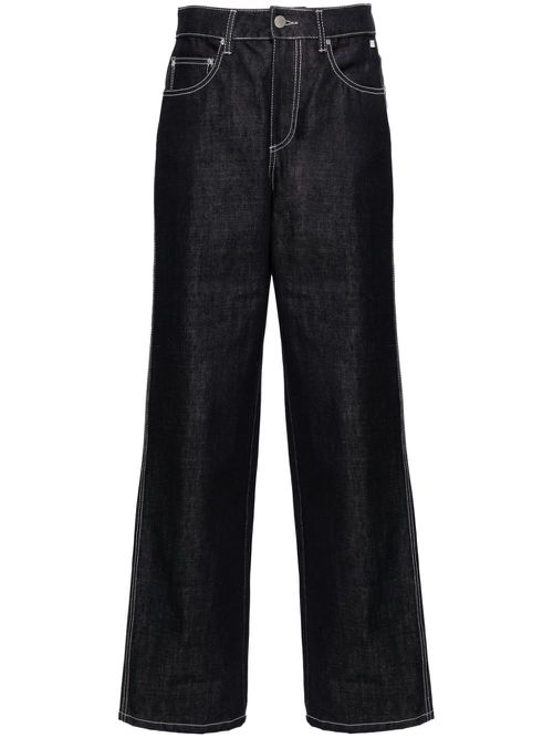 Mid-rise wide-leg jeans - Blue