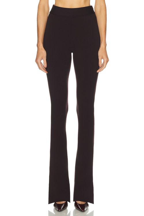 Courreges Double Hem Interlock Pant in Burgundy - Burgundy. XS also in