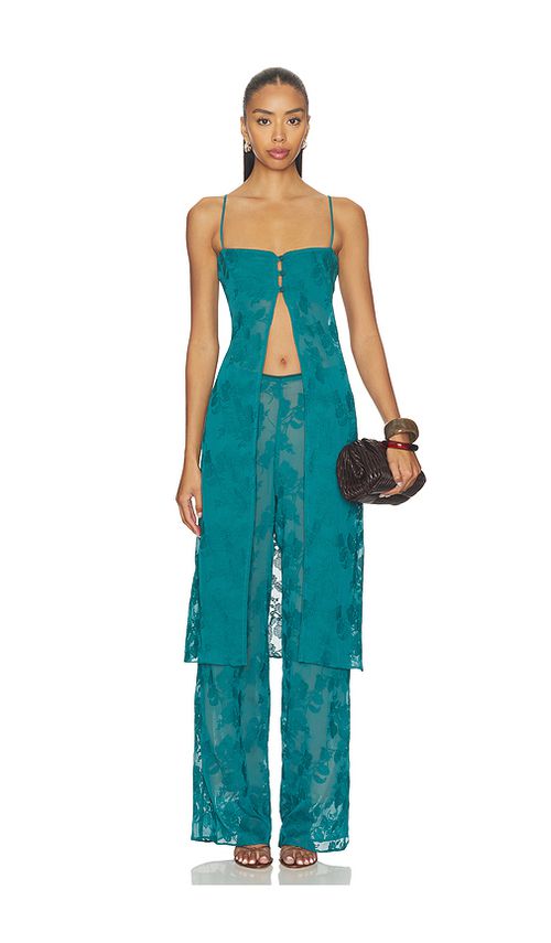 Especia Aryana Bloom Blouse Top in Teal. - M also in