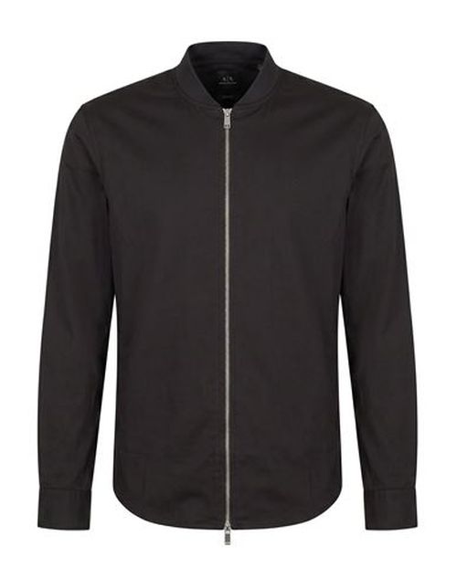 Man Shirt Black Size L Cotton, Elastane