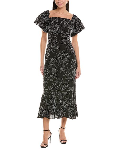 Shoshanna Brigette Beaded Midi Dress