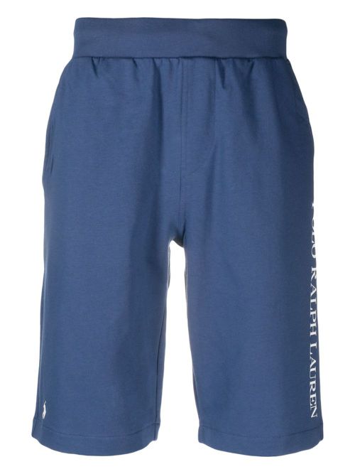 Logo-print cotton-blend shorts - Blue