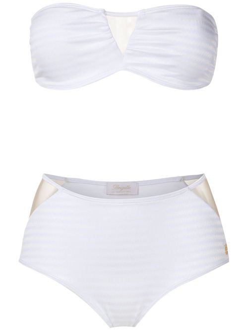 Jade high waisted bikini set - White