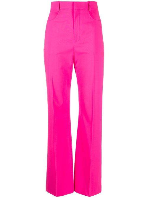Sauge high-waisted flared trousers - Pink